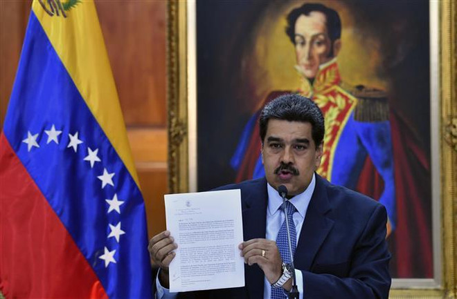 Tổng thống Venezuela Nicolas Maduro phát biểu trong cuộc họp báo tại Caracas ngày 9/1/2019. (Ảnh: AFP/ TTXVN) Tham vọng và thất vọng của Nhóm Lima đối với Venezuela ảnh 1