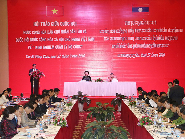 Hội thảo giữa Quốc hội Lào-Việt Nam về kinh nghiệm quản lý nợ công ảnh 1