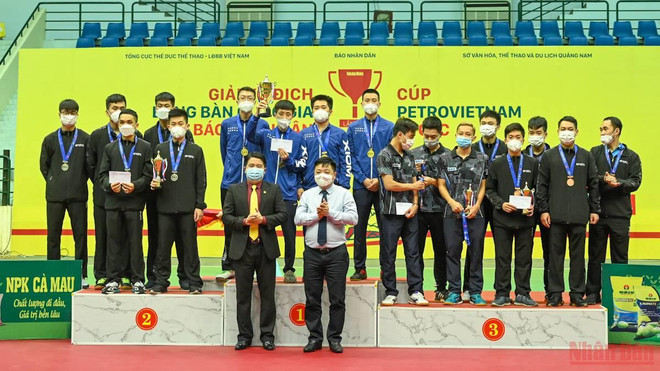 Giải bóng bàn Báo Nhân Dân: Hải Dương và TP.HCM đoạt HCV đồng đội ảnh 1