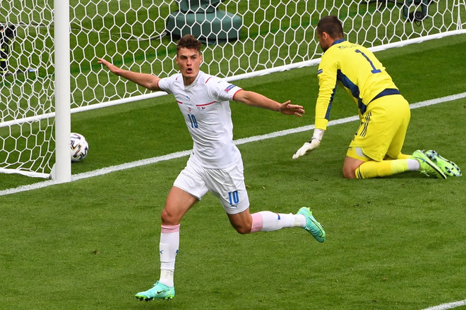 Patrik Schick sẽ lại tỏa sáng khi đối đầu Croatia? (Ảnh: AFP/TTXVN) Croatia-Cộng hòa Séc: Gian nan chờ Luka Modric và các đồng đội ảnh 1