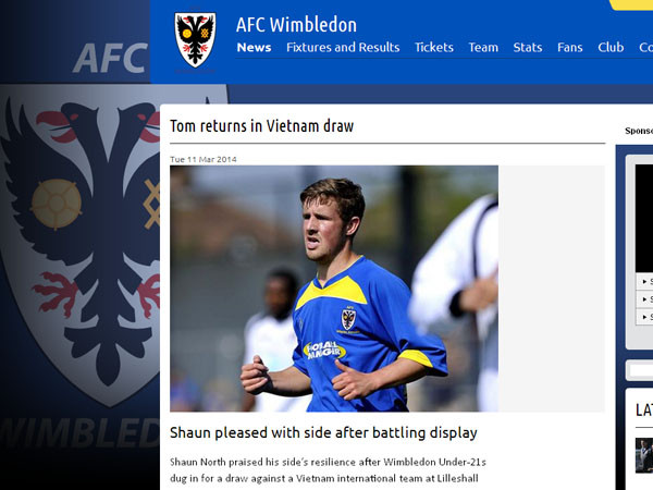 Wimbledon đã dùng đội U21 để đấu với U19 Việt Nam ảnh 2