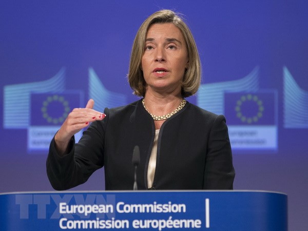 Đại diện cấp cao phụ trách chính sách an ninh và đối ngoại của Liên minh châu Âu (EU), bà Federica Mogherini. (Nguồn: EPA/TTXVN) EU từ chối áp đặt biện pháp trừng phạt mới đối với Iran ảnh 1