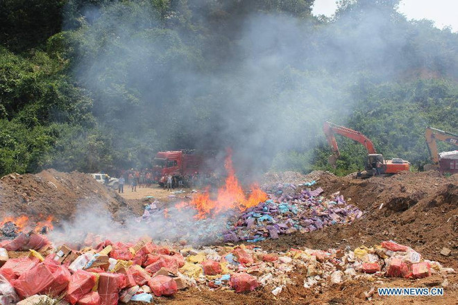Trung Quốc tiêu hủy 670 tấn thịt đông lạnh bẩn quá hạn 30 năm ảnh 1