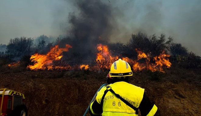 Cháy rừng tại Pháp lan sang Tây Ban Nha, gần 1.000ha rừng bị thiêu rụi ảnh 1