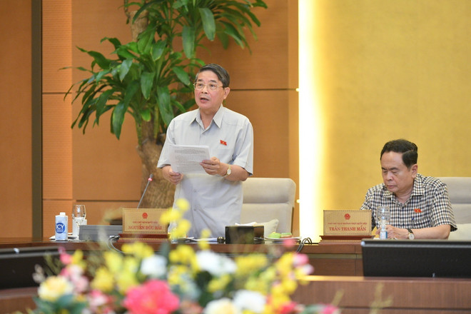 Phó Chủ tịch Quốc hội Nguyễn Đức Hải phát biểu. (Ảnh: TTXVN) Việc phân bổ vốn vẫn còn chậm so với yêu cầu của Quốc hội ảnh 3