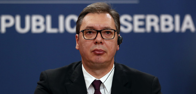 Tổng thống Serbia Aleksandar Vucic. (Nguồn: AP) Tổng thống Serbia Vucic sẵn sàng thảo luận về vấn đề Kosovo ảnh 1