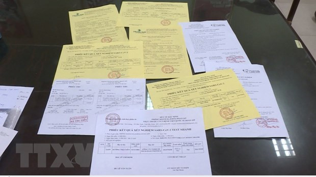 Thái Bình: Khởi tố 3 đối tượng về hành vi làm giả giấy test COVID-19 ảnh 1