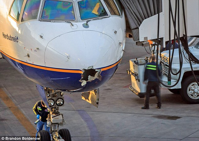 Máy bay bị sét đánh thủng mũi vẫn thực hiện hành trình gần 6.000km ảnh 1