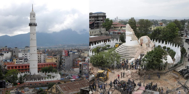Nhiều di tích lịch sử của Nepal sụp đổ sau động đất kinh hoàng ảnh 1