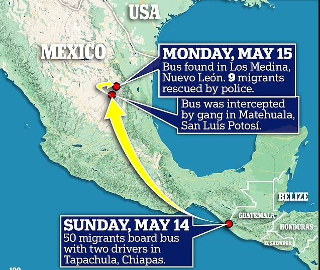 52 người di cư Mexico bị bắt cóc khi đang trên hành trình đến Mỹ ảnh 1
