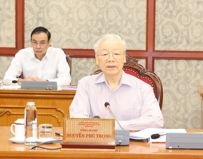 Tổng Bí thư chủ trì cuộc họp Bộ Chính trị, Ban Bí thư về Nghị quyết 23 ảnh 8