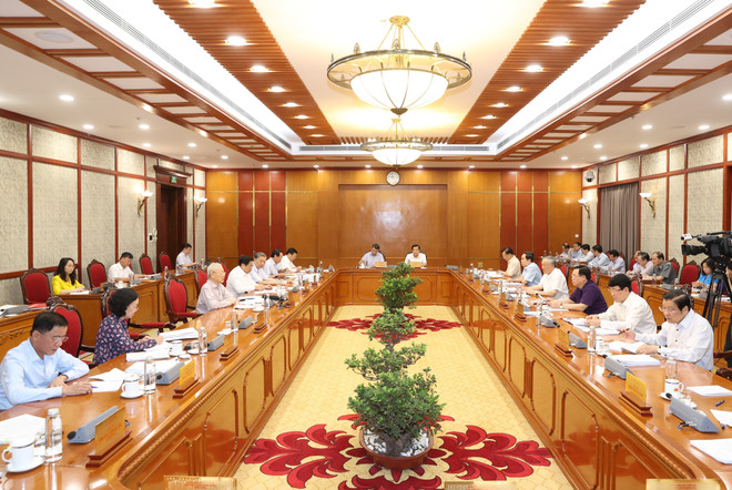 Tổng Bí thư chủ trì cuộc họp Bộ Chính trị, Ban Bí thư về Nghị quyết 23 ảnh 4
