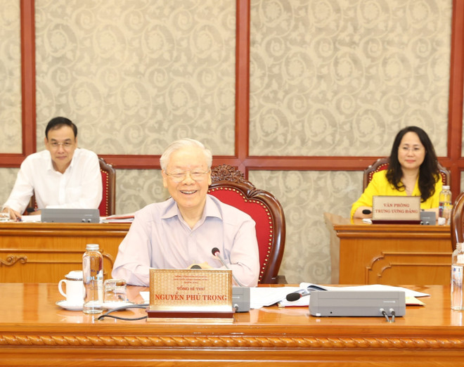 Tổng Bí thư chủ trì cuộc họp Bộ Chính trị, Ban Bí thư về Nghị quyết 23 ảnh 11