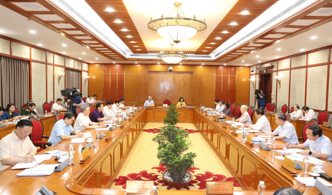 Tổng Bí thư chủ trì cuộc họp Bộ Chính trị, Ban Bí thư về Nghị quyết 23 ảnh 3
