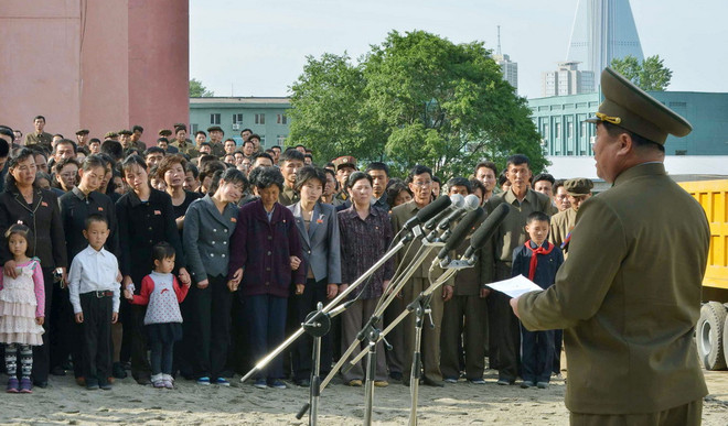 [Photo] Vụ tai nạn công trường xây dựng ở Triều Tiên ảnh 1