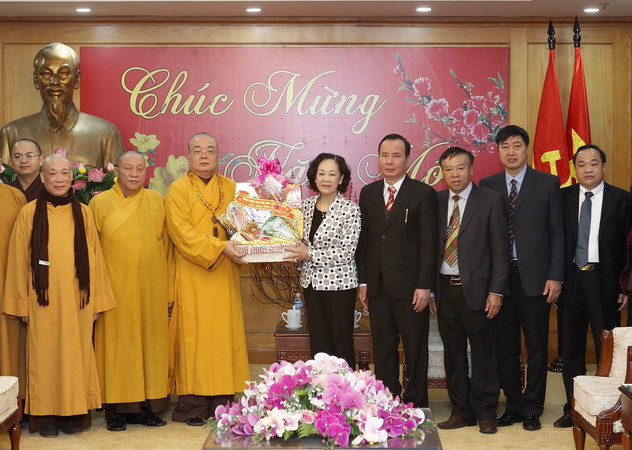 Đoàn đại biểu Giáo hội Phật giáo Việt Nam thăm Ban Dân vận TW ảnh 1