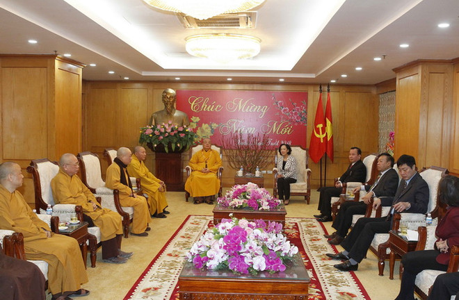 Đoàn đại biểu Giáo hội Phật giáo Việt Nam thăm Ban Dân vận TW ảnh 2