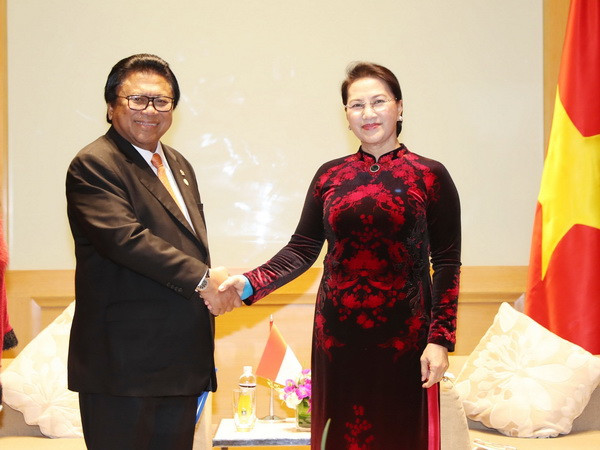 Chủ tịch Quốc hội tiếp Chủ tịch Hội đồng đại biểu địa phương Indonesia ảnh 1