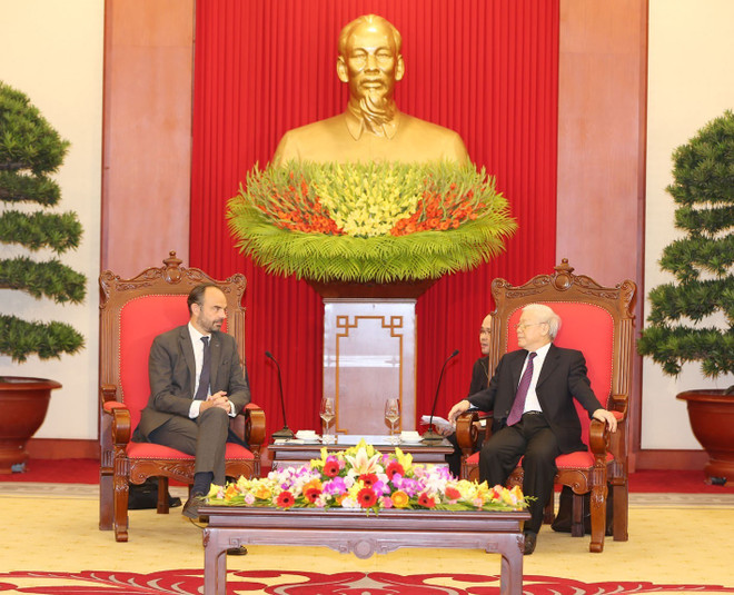 Tổng Bí thư, Chủ tịch nước Nguyễn Phú Trọng tiếp Thủ tướng Pháp ảnh 1