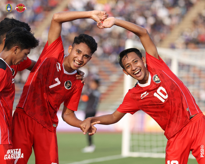 U22 Indonesia thắng trận ra quân SEA Games 32. (Nguồn: PSSI) Tuyển U22 Indonesia thắng đậm trong ngày ra quân SEA Games 32 ảnh 1