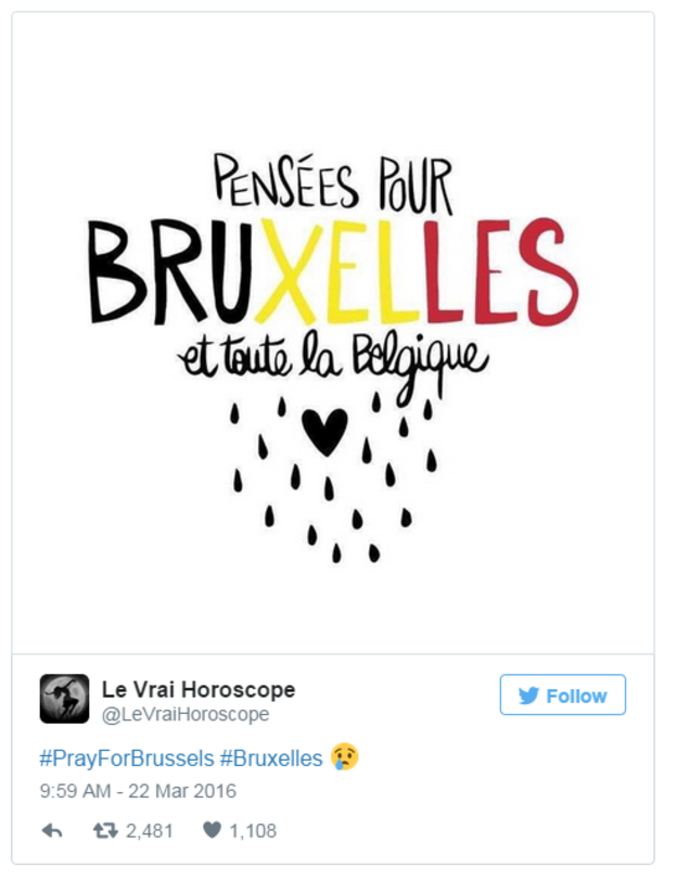 Làn sóng “cầu nguyện cho Brussels” lan mạnh trong cộng đồng mạng ảnh 1