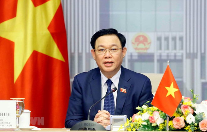 Chủ tịch Quốc hội Vương Đình Huệ. (Ảnh: Doãn Tấn/TTXVN) Chủ tịch Quốc hội Vương Đình Huệ sẽ làm việc với doanh nghiệp Hoa Kỳ ảnh 1