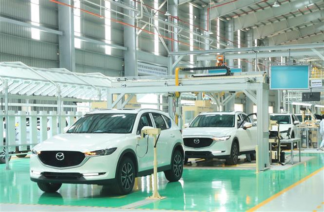 Nhà máy Thaco Mazda của Công ty Cổ phần Ôtô Trường Hải (Thaco). (Ảnh: Thống Nhất/TTXVN) Mazda lần đầu tiên đứng đầu danh sách thương hiệu xe đáng tin cậy ảnh 1