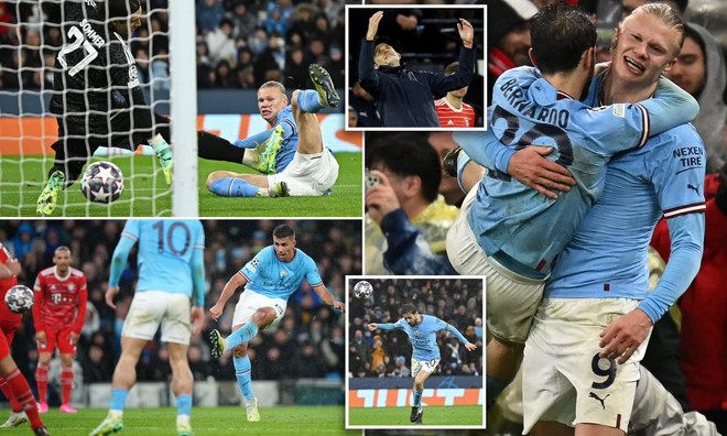 Toàn cảnh chiến thắng của Man City trước Bayern. (Nguồn: Daily Mail) Haaland tỏa sáng giúp Manchester City thắng đậm Bayern Munich ảnh 1