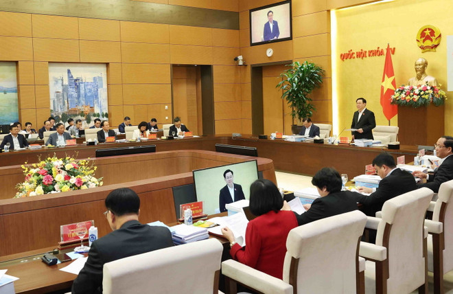 Quang cảnh buổi làm việc. (Ảnh: Nhan Sáng/TTXVN) toan canh buoi lam viec.jpg