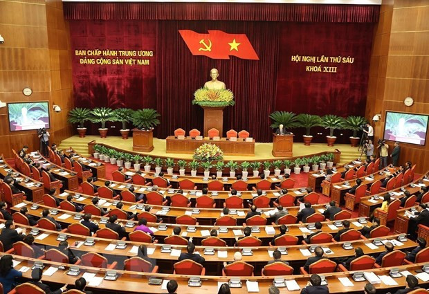 Tổng Bí thư Nguyễn Phú Trọng phát biểu bế mạc Hội nghị Trung ương 6. (Ảnh: Trí Dũng/TTXVN) Hội nghị Trung ương 6: Công tác kỷ luật của Đảng hợp lòng dân ảnh 1