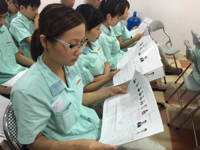 Công nhân các doanh nghiệp FDI Hà Nội náo nức tham gia bầu cử ảnh 3