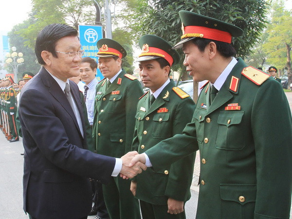 Chủ tịch nước Trương Tấn Sang thăm Bộ Tư lệnh Thủ đô Hà Nội ảnh 1
