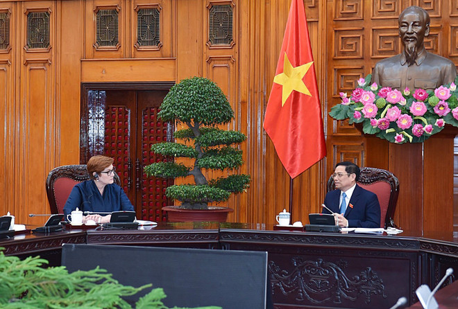 Thủ tướng Phạm Minh Chính tiếp Bộ trưởng Ngoại giao Australia ảnh 1