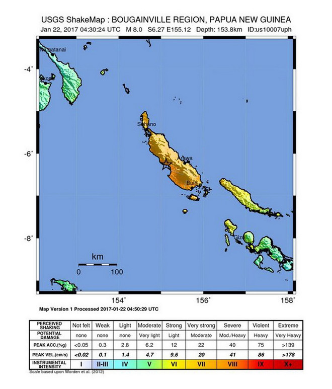 Động đất 8 độ Richter ở Paupua New Guniea, cảnh báo sóng thần ảnh 1