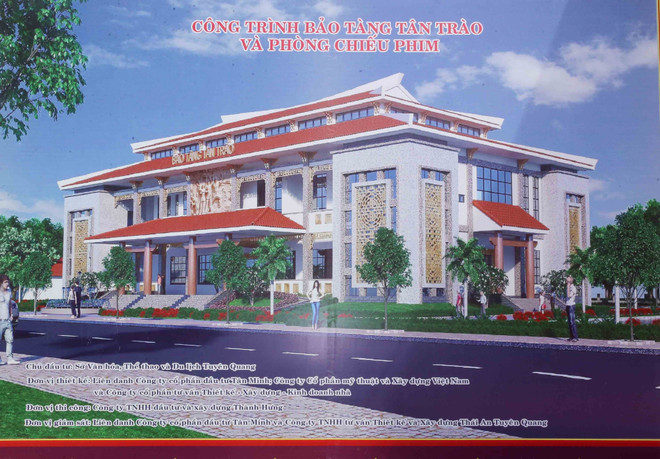 Phối cảnh công trình Bảo tàng Tân Trào và phòng chiếu phim tại Khu Di tích Quốc gia đặc biệt Tân Trào. (Ảnh: Phương Hoa/TTXVN) Tuyên Quang: Ông Trần Quốc Vượng dự khởi công Bảo tàng Tân Trào ảnh 1