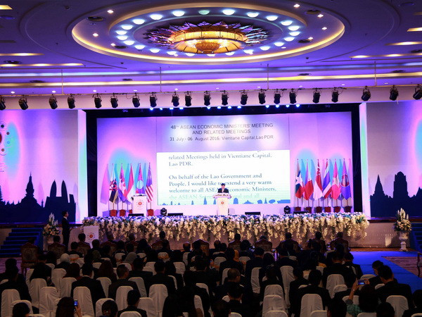 Khai mạc Hội nghị Bộ trưởng Kinh tế ASEAN lần thứ 48 tại Lào ảnh 1