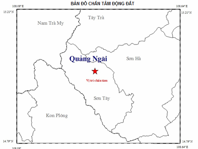Quảng Ngãi: Xảy ra động đất 2,6 độ Richter tại huyện Sơn Tây ảnh 1