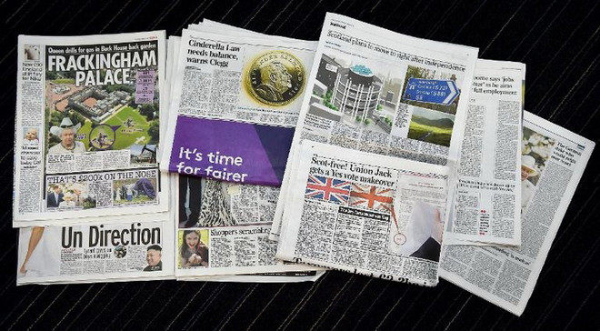 Báo chí Anh đùa giỡn về cuộc trưng cầu dân ý ở Scotland ảnh 1