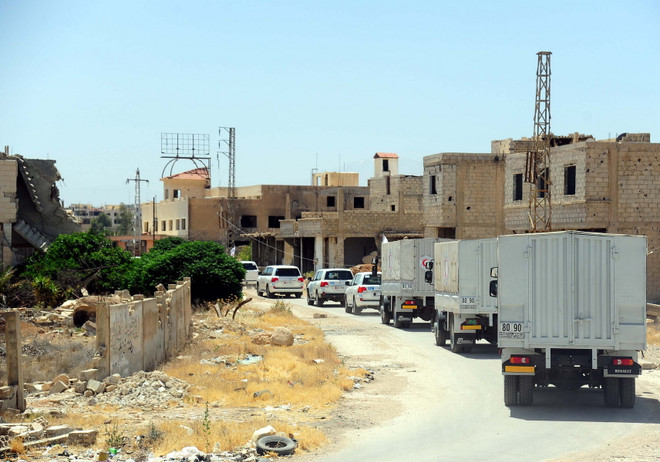 Đoàn viện trợ Liên hợp quốc đã đến được thị trấn Daraya của Syria ảnh 1