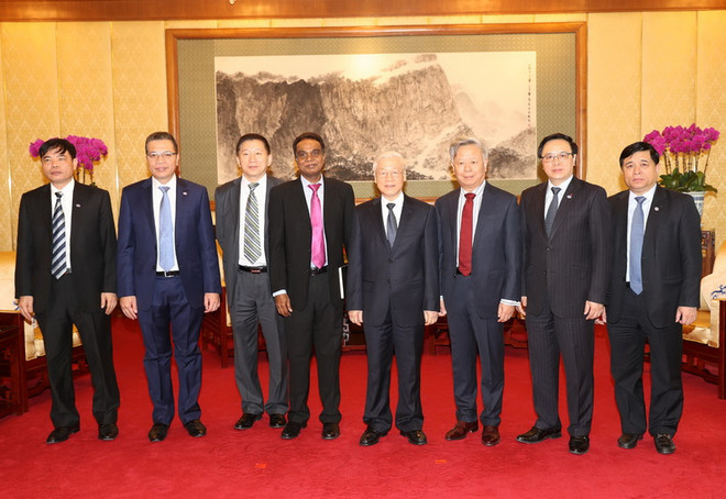 Tổng Bí thư tiếp lãnh đạo một số doanh nghiệp Trung Quốc ảnh 1