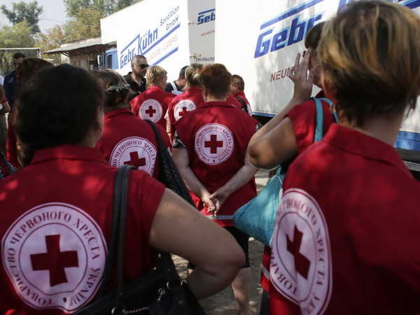 Một số xe chở hàng nhân đạo cho Lugansk đã trở về lãnh thổ Nga ảnh 1