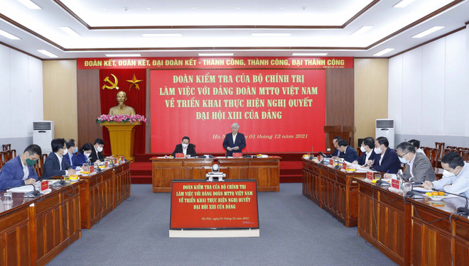 Đoàn kiểm tra số 136 làm việc với Đảng đoàn Mặt trận Tổ quốc Việt Nam ảnh 1