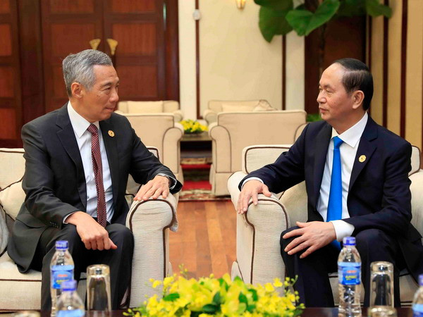 Chủ tịch nước Trần Đại Quang gặp Thủ tướng Singapore Lý Hiển Long ảnh 1