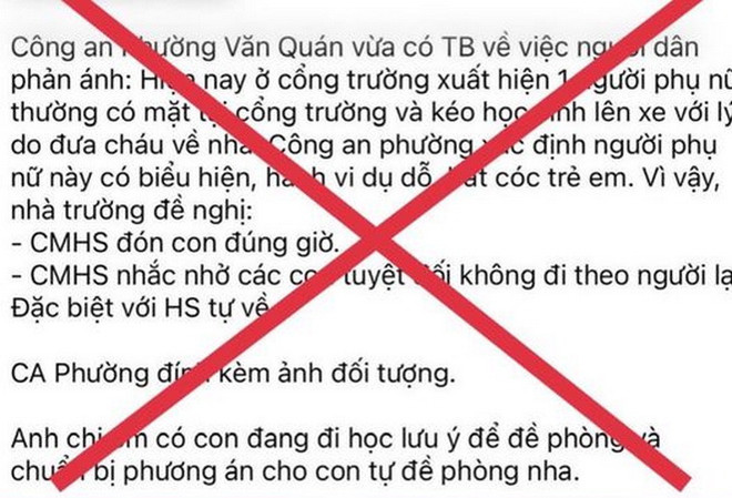 Hà Nội: Công an bác bỏ thông tin bắt cóc trẻ em ở phường Văn Quán ảnh 1