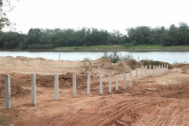 Huyện Triệu Phong phản hồi thông tin về bãi tập kết cát trái phép ảnh 1