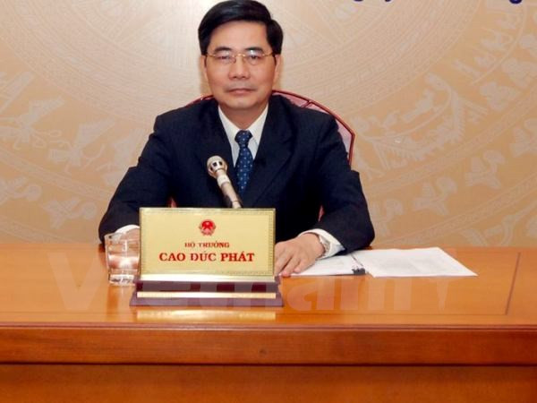 Bộ trưởng Bộ Nông nghiệp và Phát triển Nông thôn Cao Đức Phát. (Ảnh: Thanh Tâm/Vietnam+) Bộ trưởng Cao Đức Phát: Công trình nghìn tỷ chỉ hiệu quả khi khép kín ảnh 2