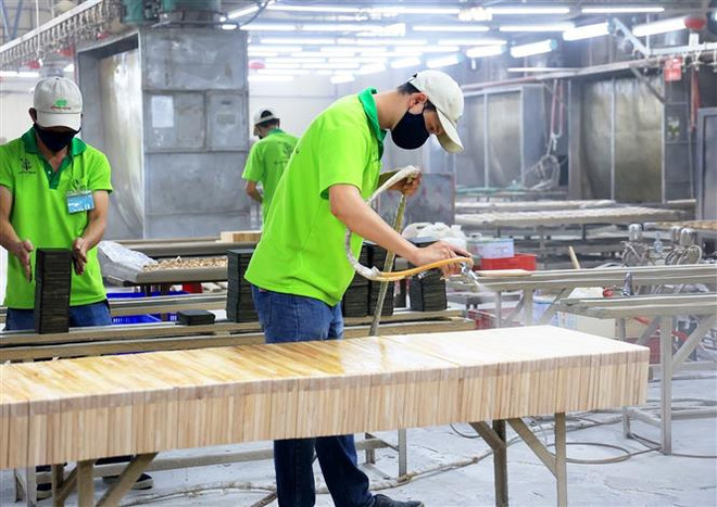 Mức độ tăng trưởng của gỗ và sản phẩm may mặc trong tháng 10 và tháng 11 năm 2022 đã giảm từ 30-40% so với cùng kỳ năm ngoái và so với tháng trước đó. (Ảnh: Hồng Đạt/TTXVN) Việt Nam: Cơ hội lớn từ các yếu tố định hình kinh tế thế giới năm 2023 ảnh 1