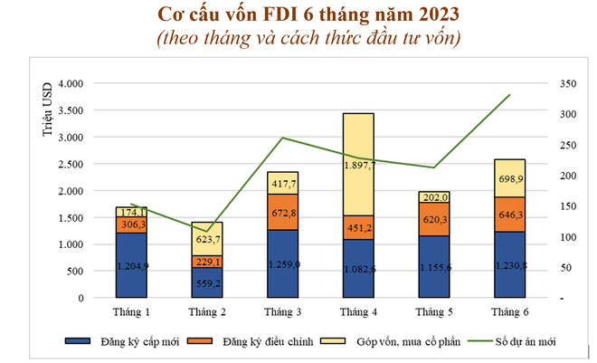Vốn đầu tư trực tiếp nước ngoài thực hiện 6 tháng đạt trên 10 tỷ USD ảnh 1