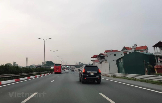 Dự án đường cao tốc Bắc-Nam. (Ảnh: Việt Hùng/Vietnam+) Bộ trưởng Nguyễn Văn Thể: Ưu tiên nguồn lực cho hệ thống cao tốc ảnh 1