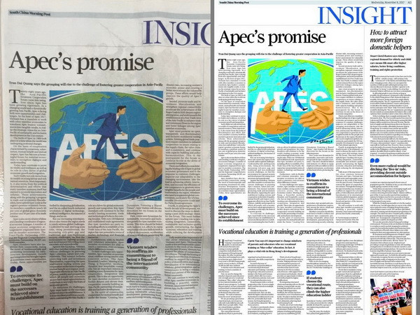 Báo Hong Kong đăng bài viết của Chủ tịch nước về APEC 2017 ảnh 2